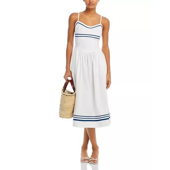 Ciao Lucia Florencia Midi Dress in White sailor Vintage Inspired size S NWT - Picture 1 of 7